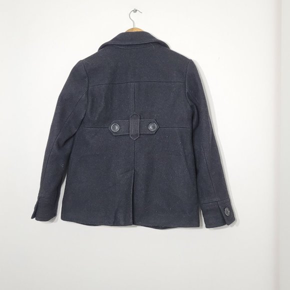 Gap Wool Blend Double Breasted Peacoat Jacket Lined Pockets Collard Classic XS - Picture 8 of 10